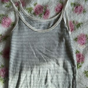 Brandy Melville Black and White Striped Tank
